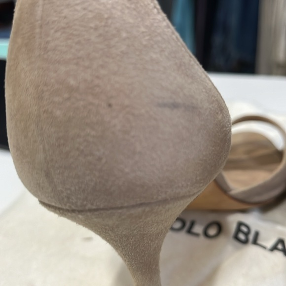 Manolo Blahnik Suede Sandle Heel - Picture 6 of 6
